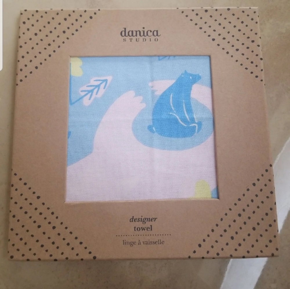 Artist Hand Painted Linen Towel